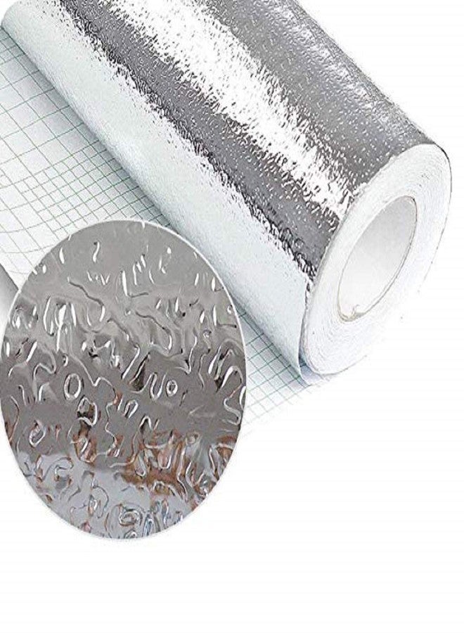 JENY Kitchen Oil-Proof Aluminum Foil Sticker Wall Desk Floor Waterproof DIY Home Furniture Decorate Foil Style Wallpaper (3m) - Image 1